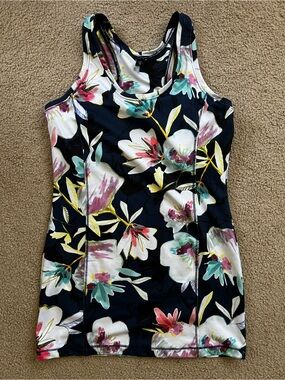 Karen Kane Navy Floral Racerback Tank